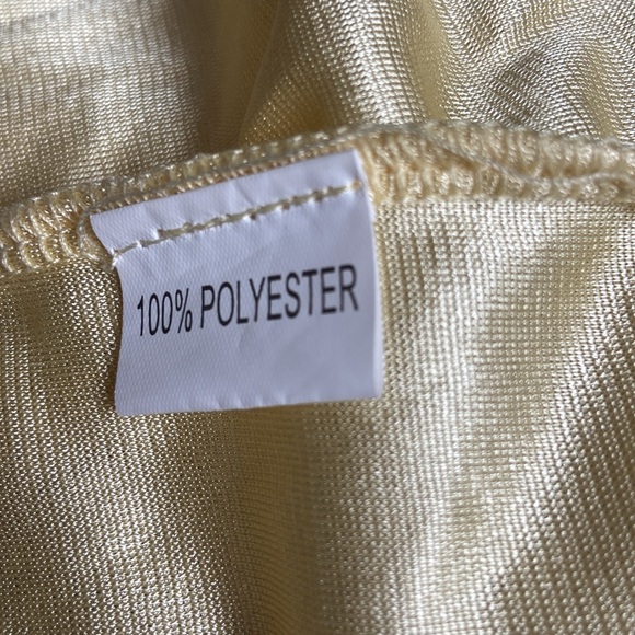 Ruiyige gold gown prom sz L euc - Picture 5 of 8